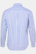 Chemise JP 1880 en lin mélangé à rayures, manches longues et col à pointes boutonnées, coupe Modern Fit - jusqu'au 8 XL