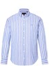 Pruhovaná košile JP1880, len, dlouhé rukávy, límeček s knoflíky, Modern střih, do 8XL