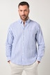 Chemise JP 1880 en lin mélangé à rayures, manches longues et col à pointes boutonnées, coupe Modern Fit - jusqu'au 8 XL
