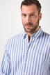 Chemise JP 1880 en lin mélangé à rayures, manches longues et col à pointes boutonnées, coupe Modern Fit - jusqu'au 8 XL
