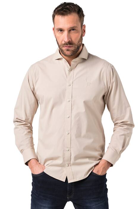 Košile JP1880, kolekce business, dlouhé rukávy, žraločí límeček, Modern střih, do 8XL