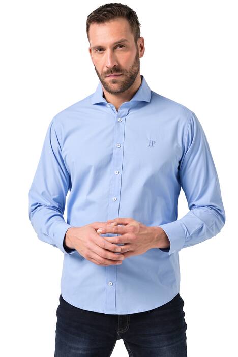 Košile JP1880, kolekce business, dlouhé rukávy, žraločí límeček, Modern střih, do 8XL