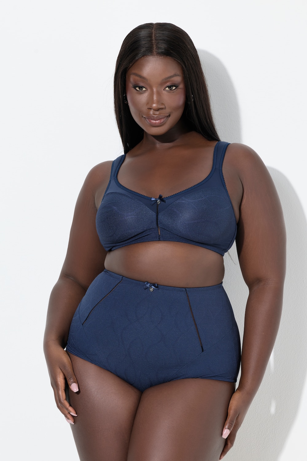 Große Größen Soft-BH, Damen, blau, Größe: 95B, Synthetische Fasern/Elasthan, Ulla Popken