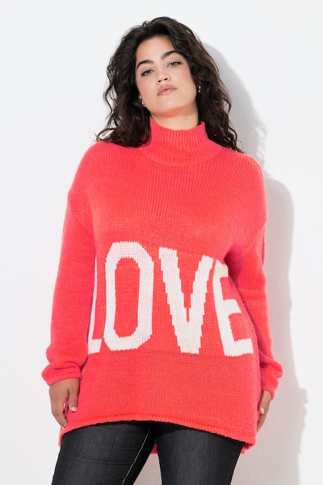 Pullover, A-Linie, LOVE-Schriftzug
