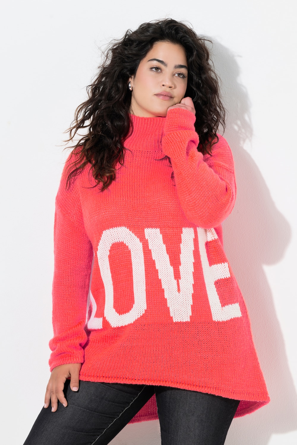 Pullover, A-Linie, LOVE-Schriftzug