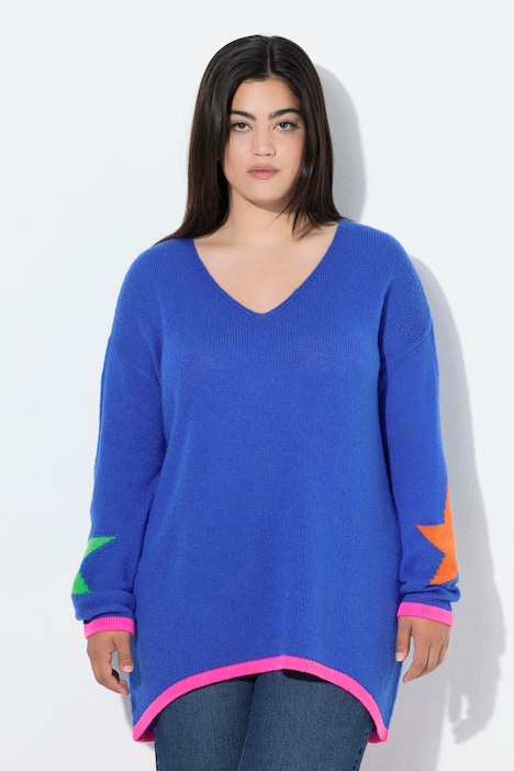 Pullover, Loose Fit, Neon Rückenstern