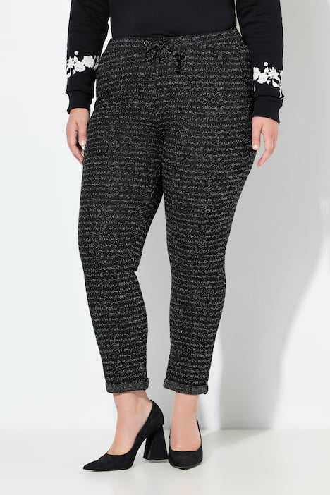 Hose, Tapered Fit, Glitzereffekt, Elastikbund