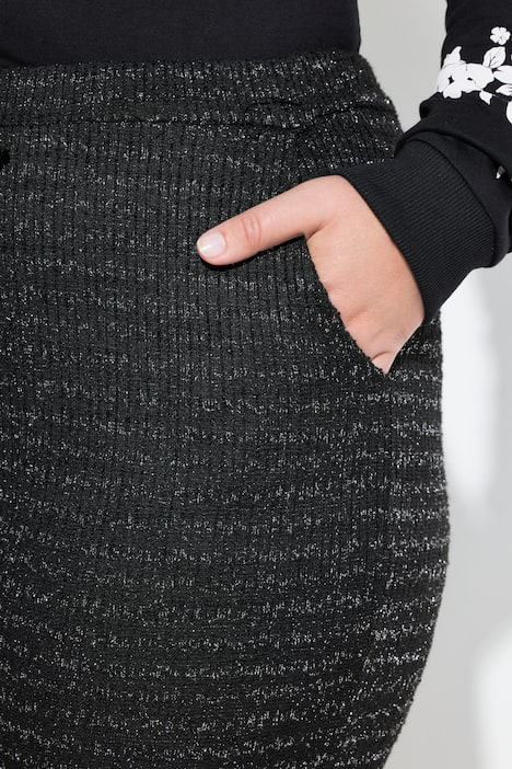 Hose, Tapered Fit, Glitzereffekt, Elastikbund