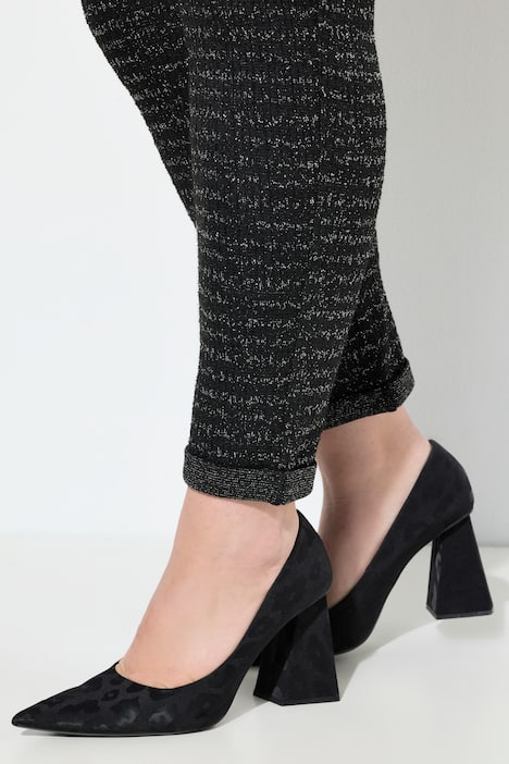 Hose, Tapered Fit, Glitzereffekt, Elastikbund