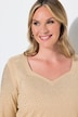 Langarmshirt, A-Linie, Glitzersteinchen-Verlauf