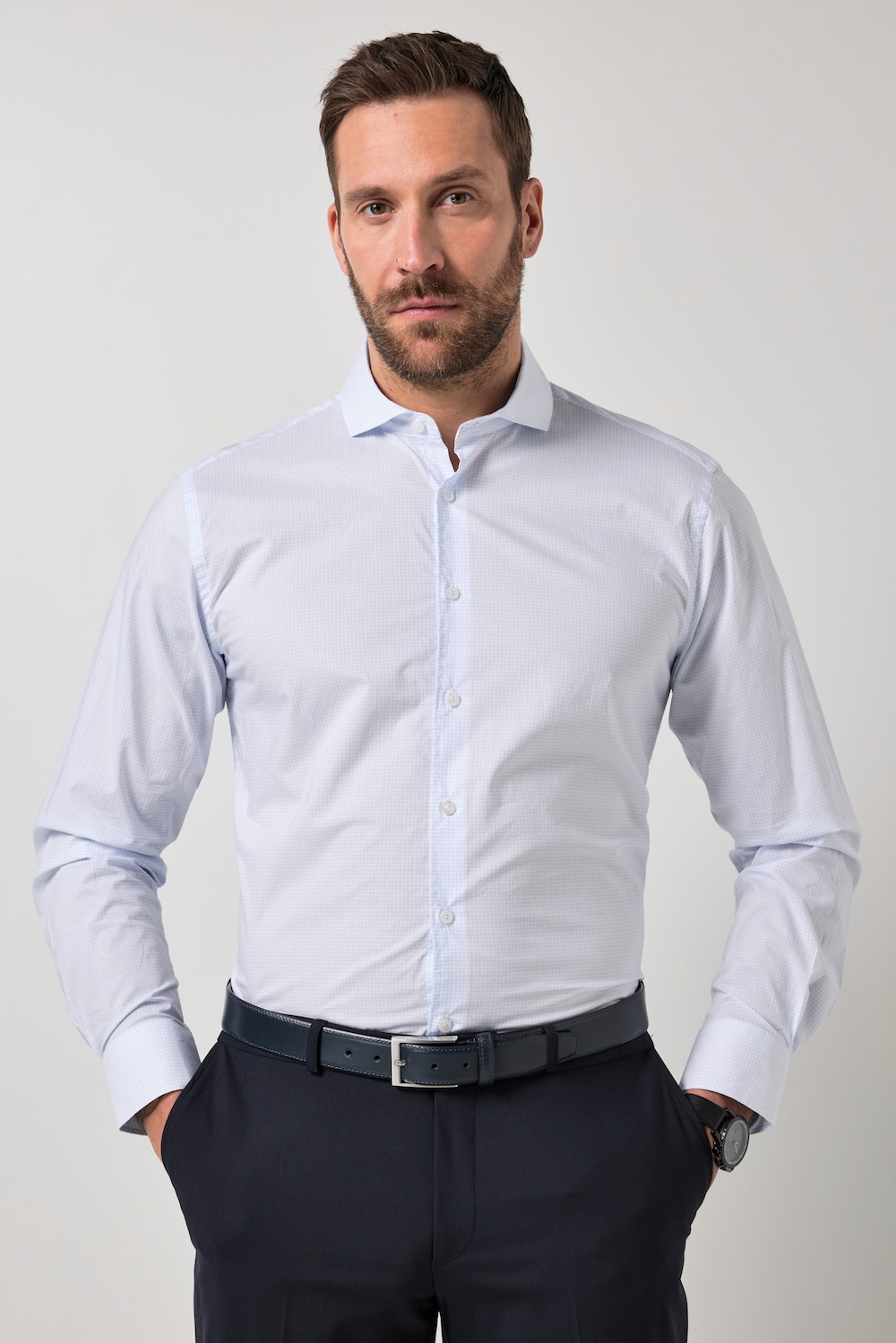 JP1880 Businesshemd, Business, Langarm, Haikragen, Modern Fit, bis 8 XL