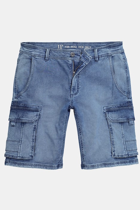 Bermuda en jean JP 1880, modèle cargo avec finition FLEXNAMIC®, coupe Regular Fit - jusqu'à la taille 74