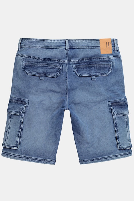 Bermuda en jean JP 1880, modèle cargo avec finition FLEXNAMIC®, coupe Regular Fit - jusqu'à la taille 74