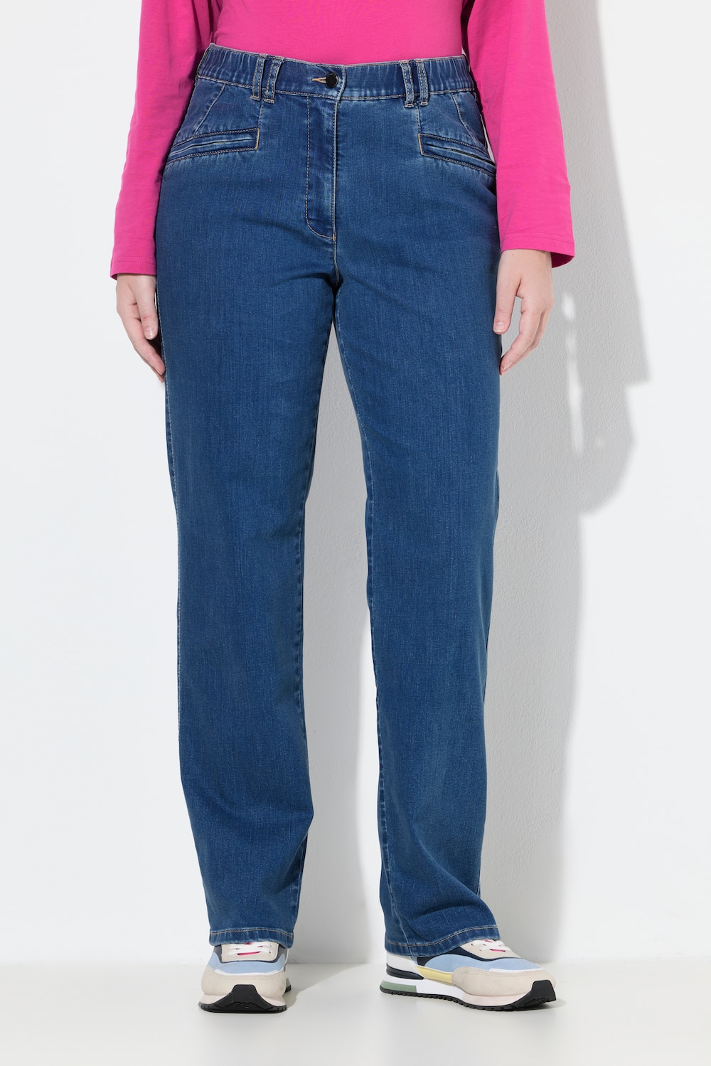 Große Größen Jeans Mony, Damen, blau, Größe: 48, Baumwolle/Synthetische Fasern/Polyester, Ulla Popken