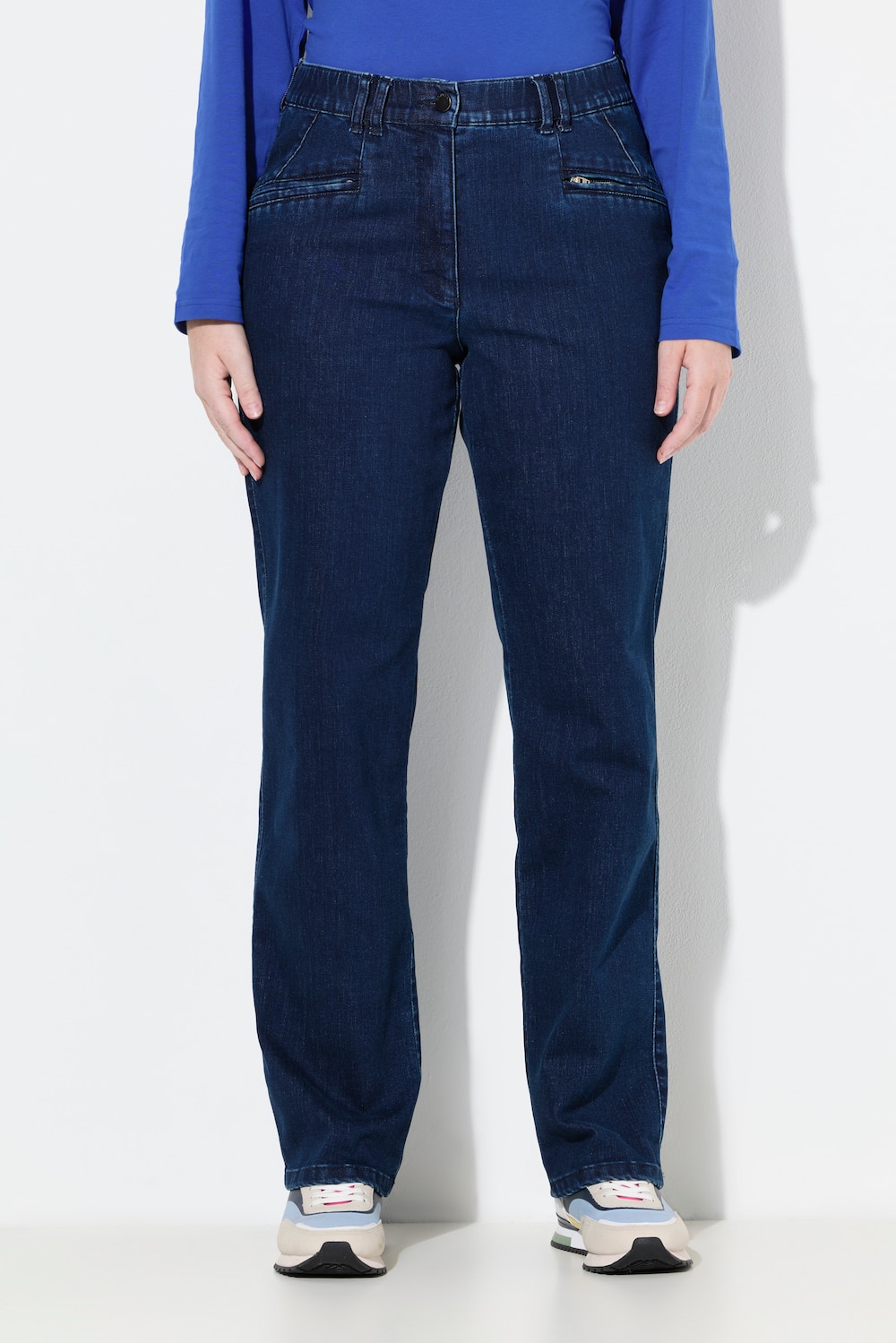 Große Größen Jeans Mony, Damen, blau, Größe: 26, Baumwolle/Synthetische Fasern/Polyester, Ulla Popken