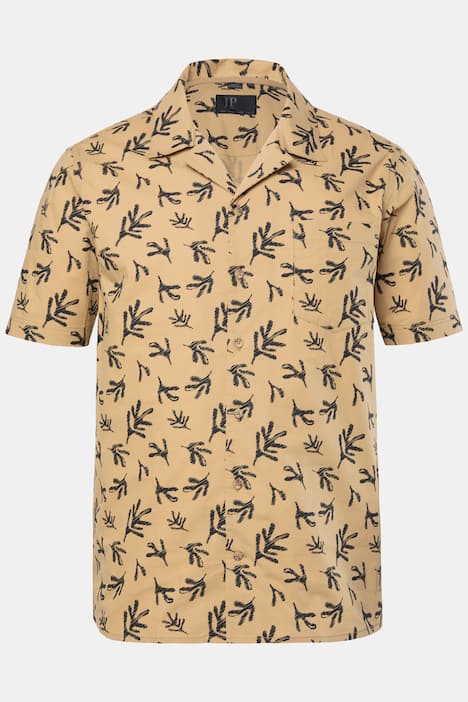 JP1880 Hemd, Halbarm, Cuba-Kragen, Alloverprint, Cuba-Fit, bis 8 XL