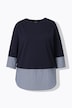 Sweatshirt, Blusensaum, Rundhals, 3/4-Arm