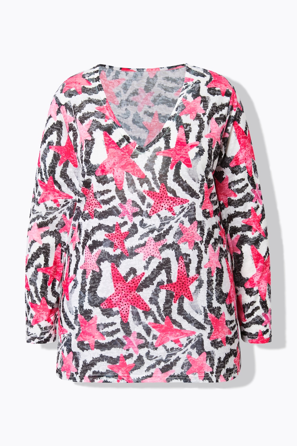 Stora storlekar Topp, Dam, vit, storlek: 52, Polyester/Viskos, Angel of Style