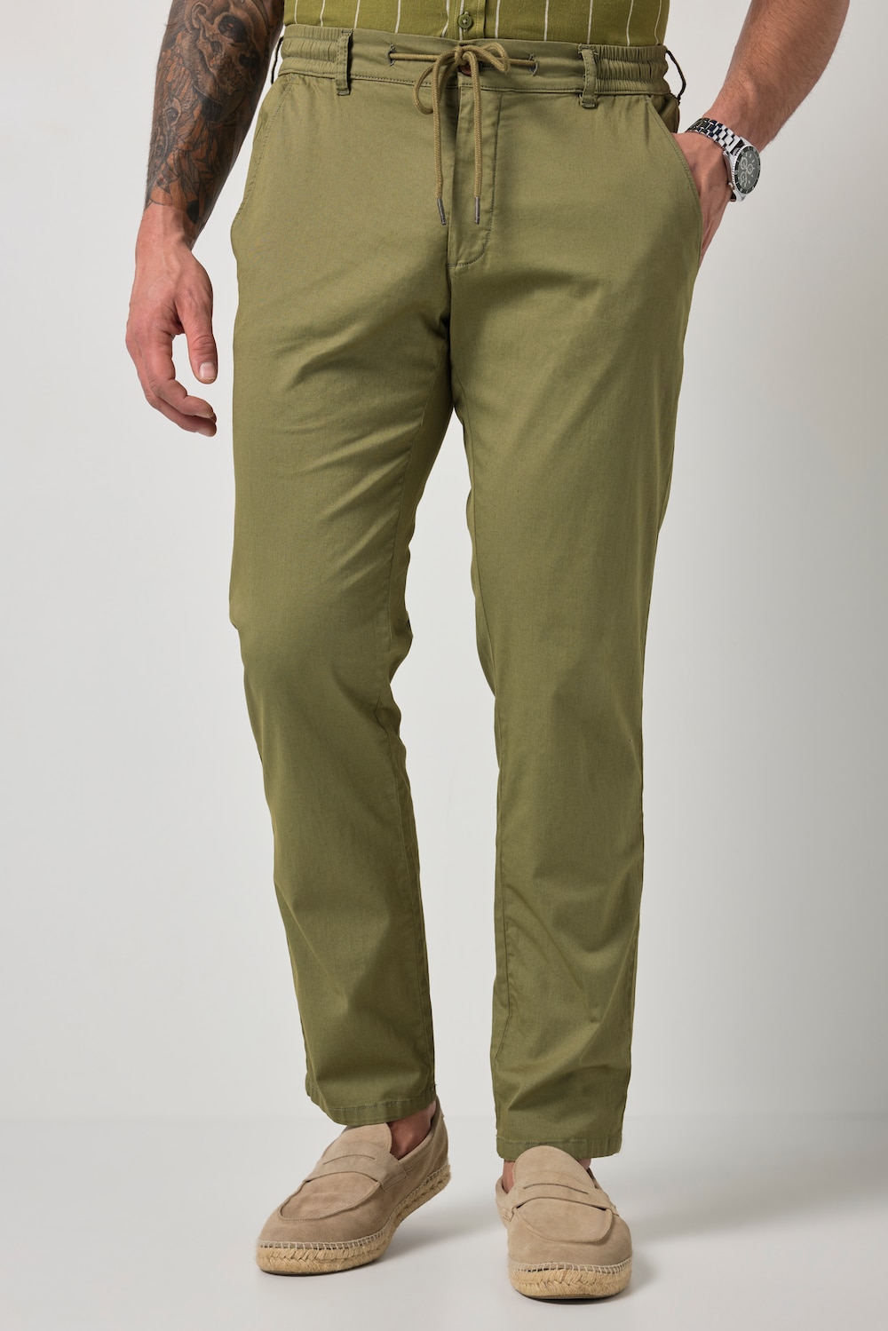 JP 1880 chinos FLEXNAMIC®, business, elastisk linning, Modern Straight Fit, op til str. 72