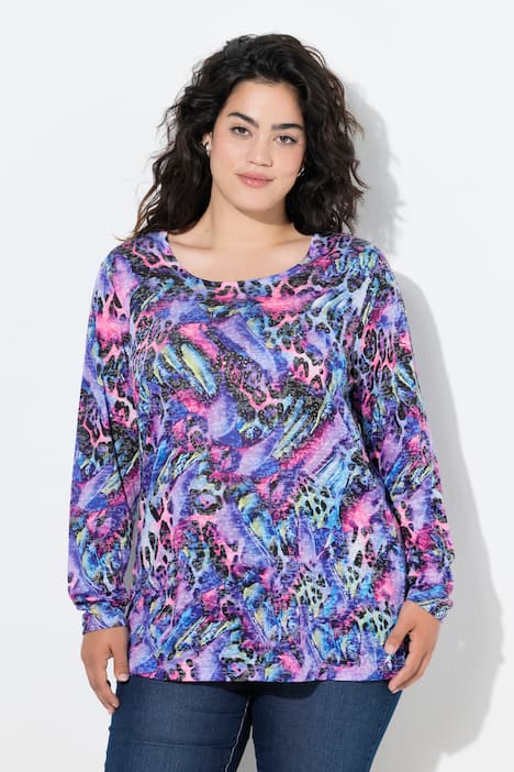T-shirt dal taglio comodo con fantasia leopardata