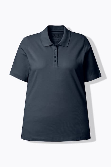 Poloshirt, langere knoopsluiting, polokraag, korte mouwen