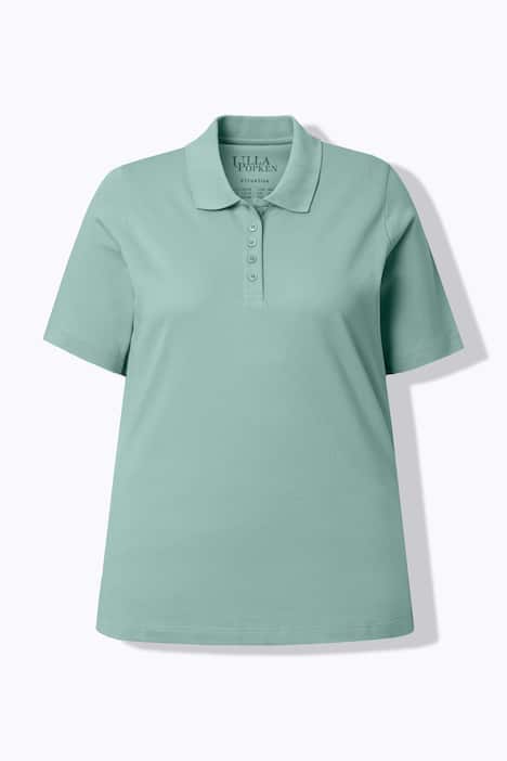 Poloshirt, langere knoopsluiting, polokraag, korte mouwen
