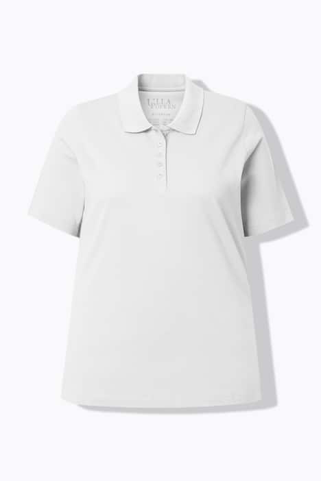 Poloshirt, langere knoopsluiting, polokraag, korte mouwen