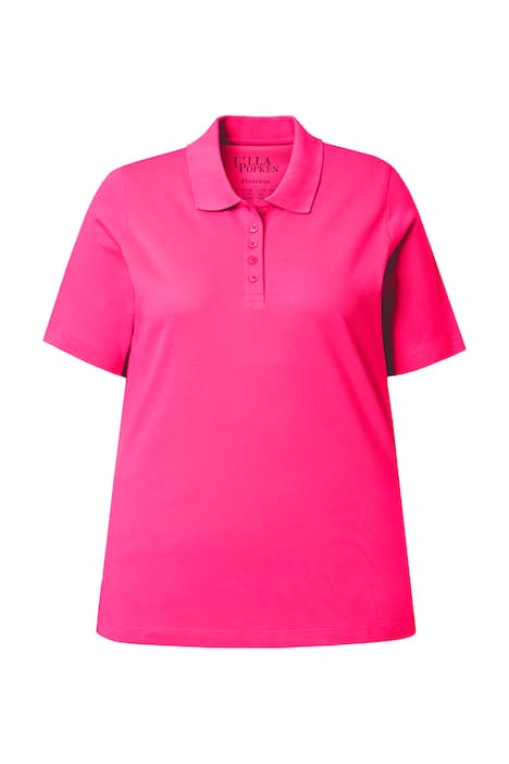 Poloshirt, langere knoopsluiting, polokraag, korte mouwen