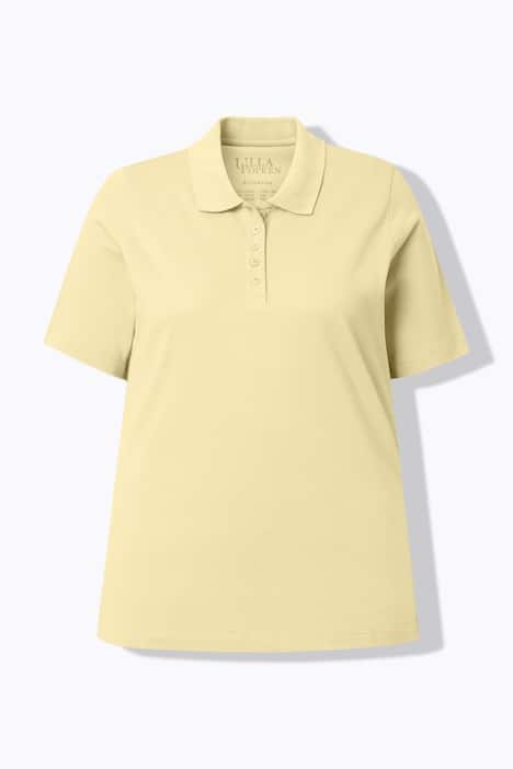 Poloshirt, langere knoopsluiting, polokraag, korte mouwen