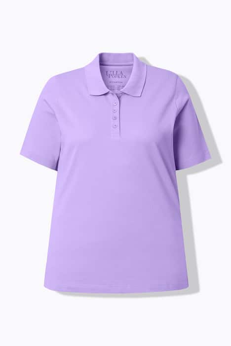 Poloshirt, langere knoopsluiting, polokraag, korte mouwen