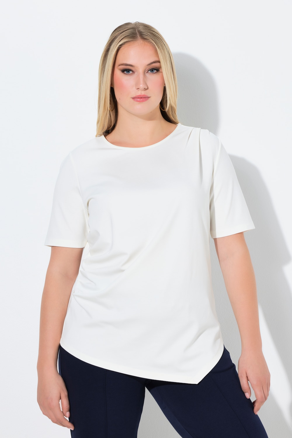 Große Größen T-Shirt, Damen, weiß, Größe: 62/64, Viskose/Synthetische Fasern, Ulla Popken