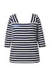 Tričko, pruhy, flitry, hranatý výstřih, 3/4 rukávy