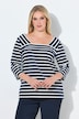 Bluzka, paski, cekiny, dekolt karo, rękaw 3/4