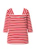 Tričko, pruhy, flitry, hranatý výstřih, 3/4 rukávy