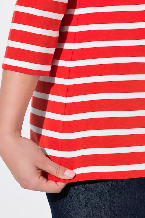 Bluzka, paski, cekiny, dekolt karo, rękaw 3/4