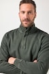 JP1880 Troyer, Sweat mit Struktur, Zippkragen, bis 8 XL