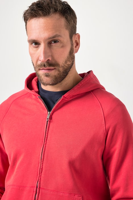 JP1880 Sweatjacke, Kapuze, Vintage Look, Zipper, Kängurutasche, bis 8 XL