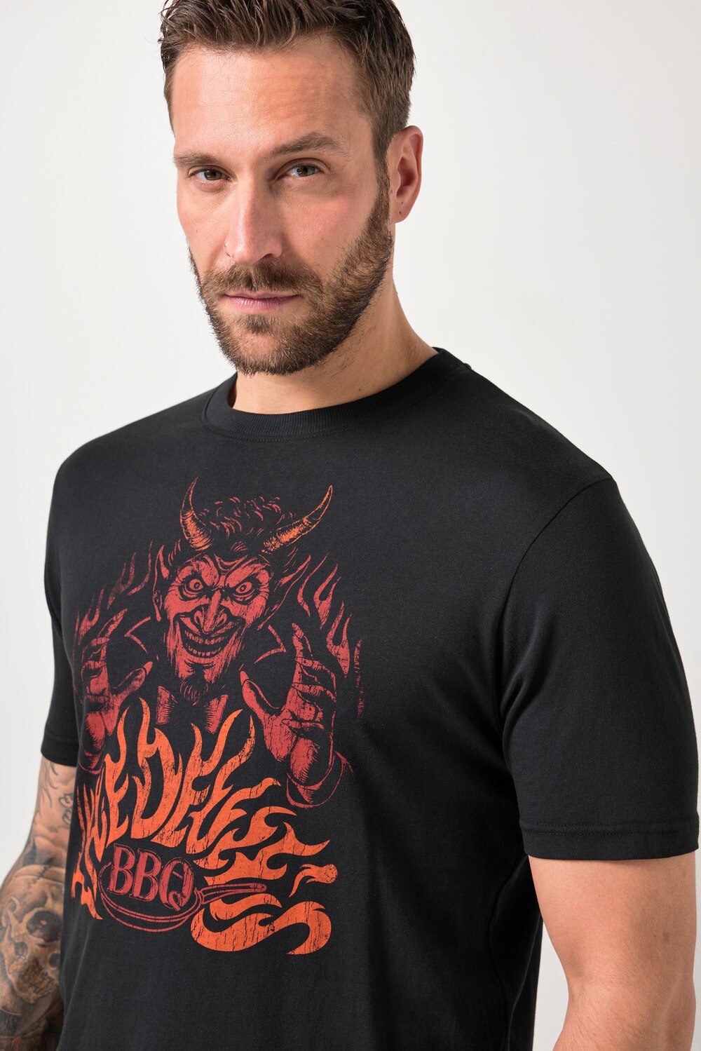 Stora storlekar T-shirt, Her, svart, storlek: 3XL, Bomull, JP1880