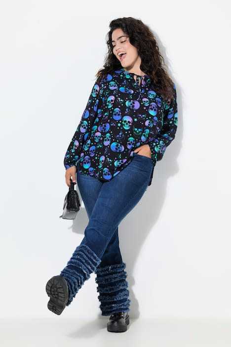Bootcut jeans Lea, zoom met gerafelde randen, 5-pocket