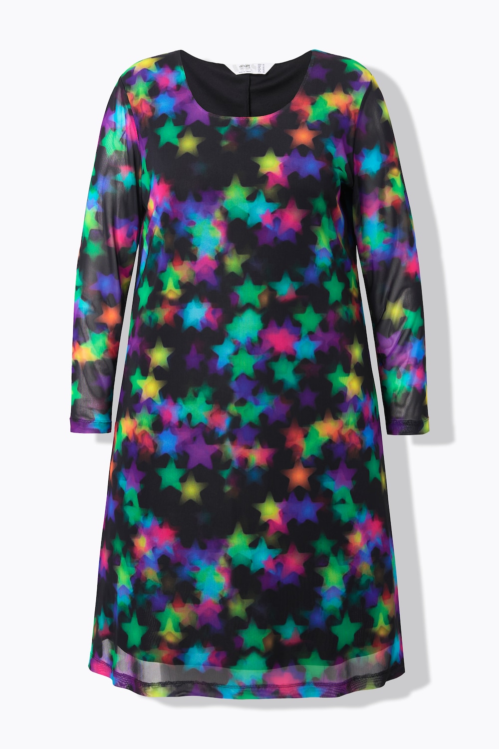 Stora storlekar Mesh-klänning, Dam, vit, storlek: 52, Polyester/Elastan, Angel of Style
