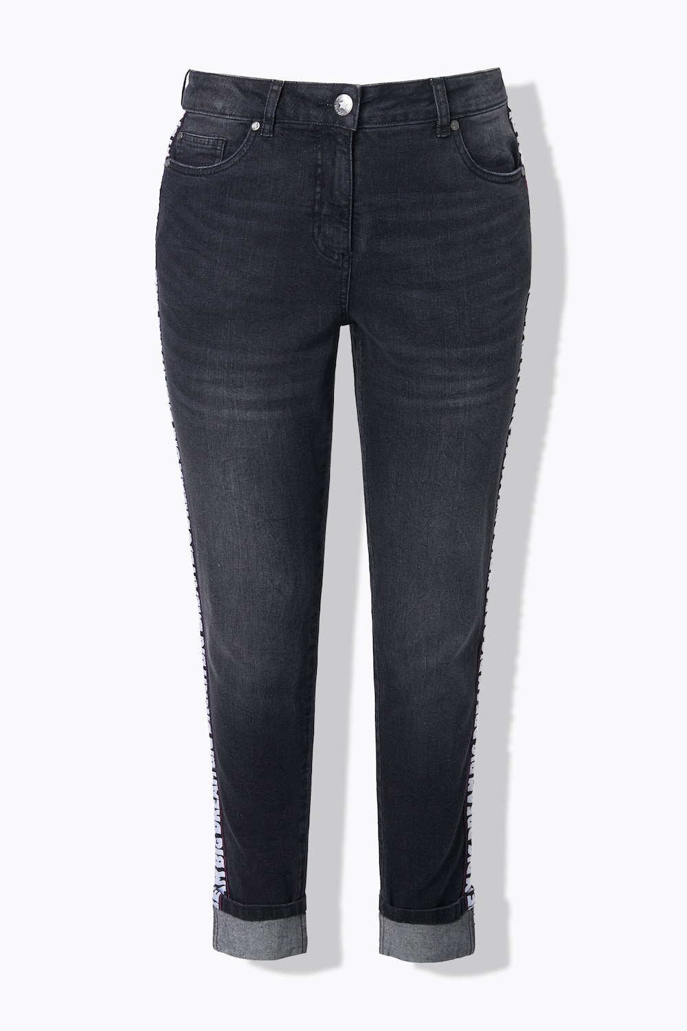 Stora storlekar Mom-jeans Lea, Dam, svart, storlek: 48, Bomull, Angel of Style