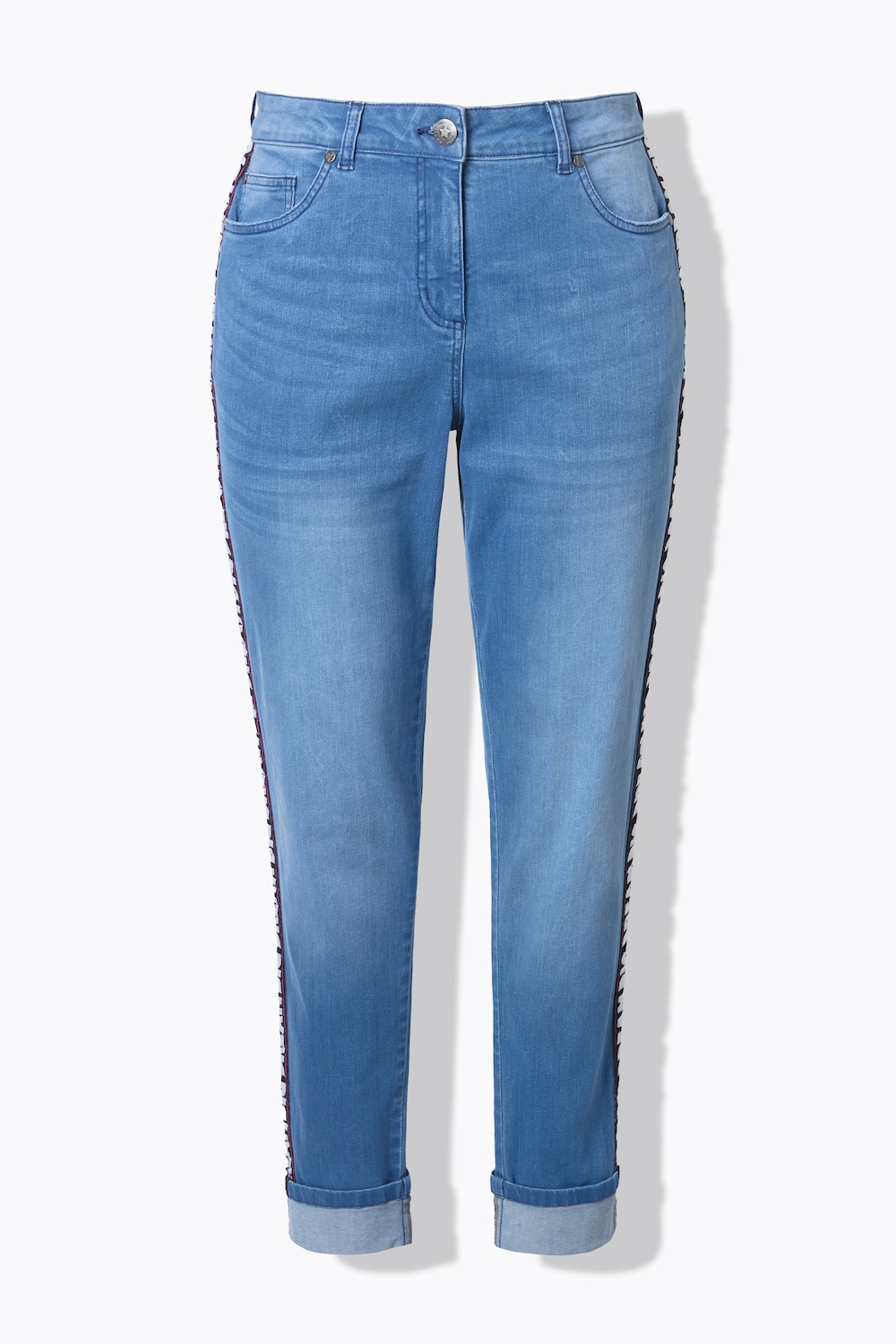 Stora storlekar Mom-jeans Lea, Dam, blå, storlek: 54, Bomull, Angel of Style