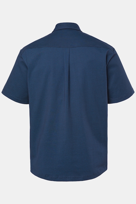 Jersey-Hemd, Halbarm, verdeckter Buttondown-Kragen, Alloverdruck, Modern Fit, bis 8 XL