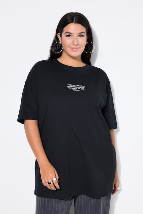 T-Shirt, oversized, Statement Print, Rückenpatch