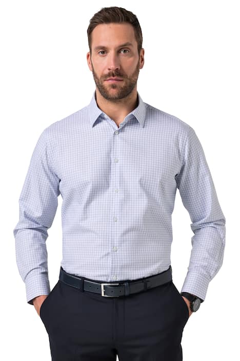 Kostkovaná košile, business, dlouhé rukávy, Kent límeček, Comfort střih, do 8XL