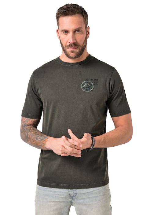 Tričko JP1880, krátké rukávy, potisk, nášivka, vintage vzhled, do 8XL