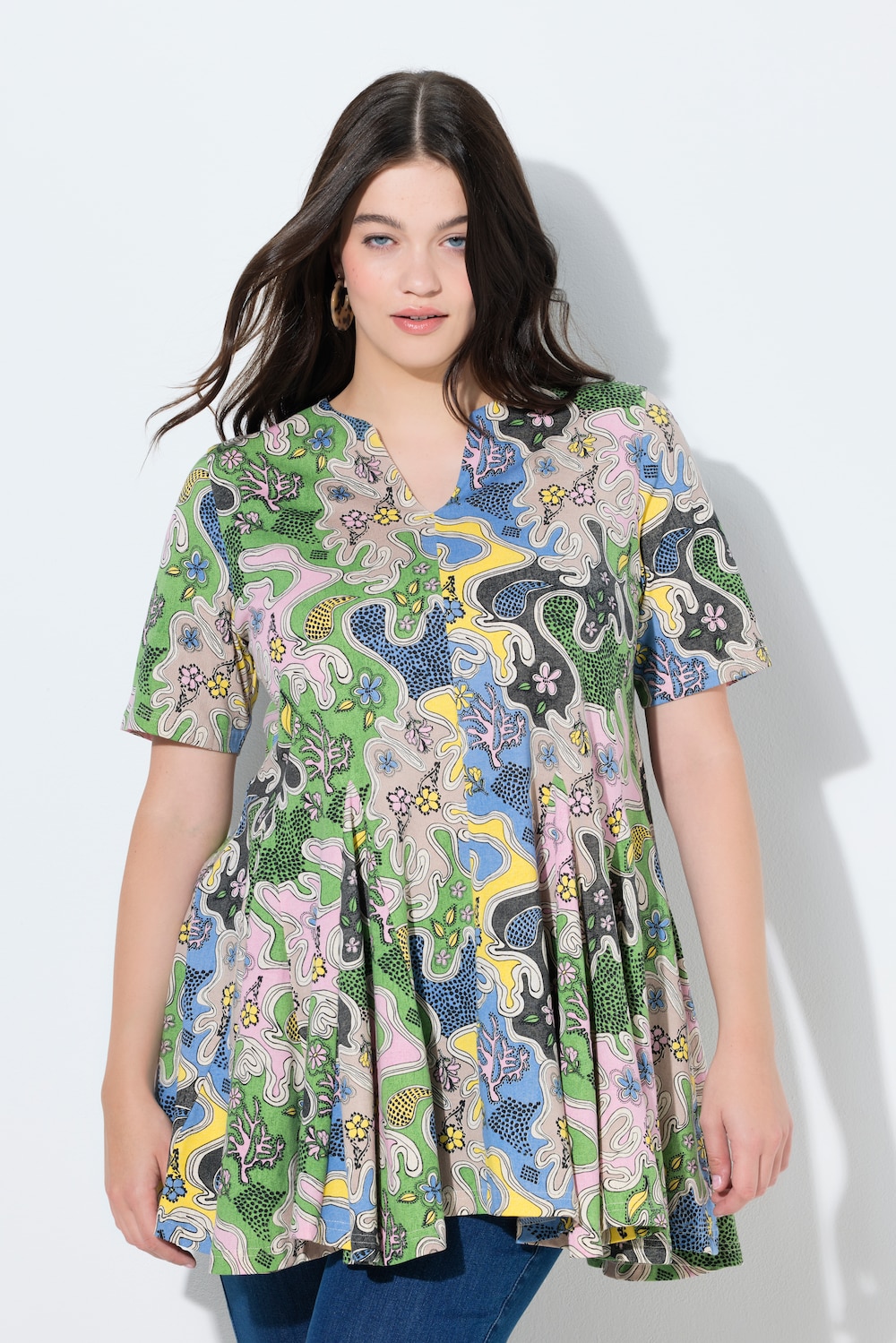 Thumbnail - Große Größen T-Shirt, Damen, grün, Größe: 46/48, Baumwolle, Ulla Popken