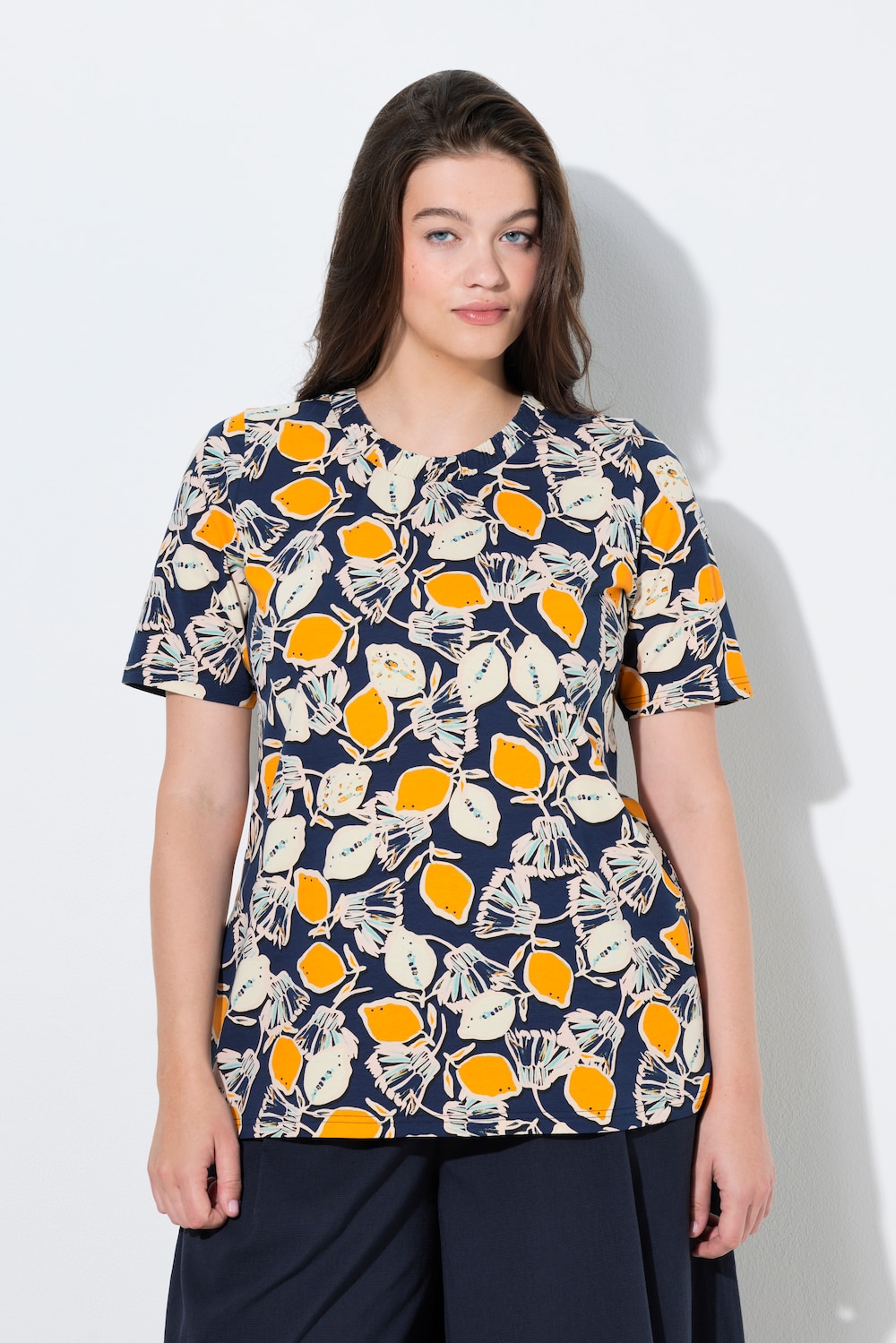 Thumbnail - Große Größen T-Shirt, Damen, blau, Größe: 46/48, Baumwolle, Ulla Popken