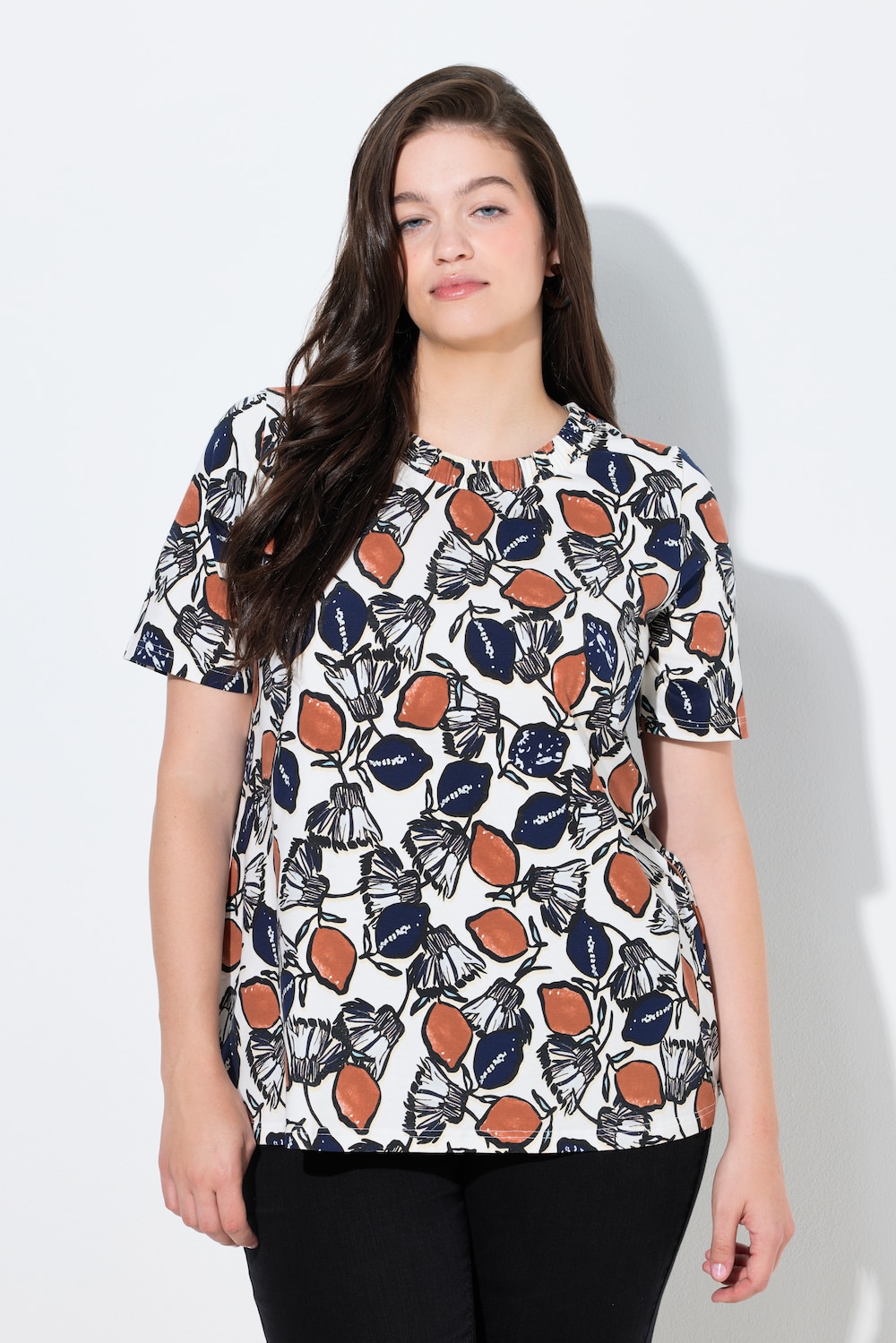 Große Größen T-Shirt, Damen, weiß, Größe: 54/56, Baumwolle, Ulla Popken