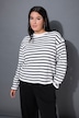 Sweatshirt, extra oversized, gestreept